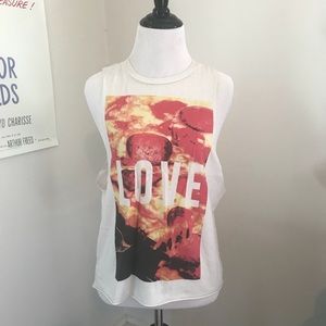Forever 21 love pizza tank top